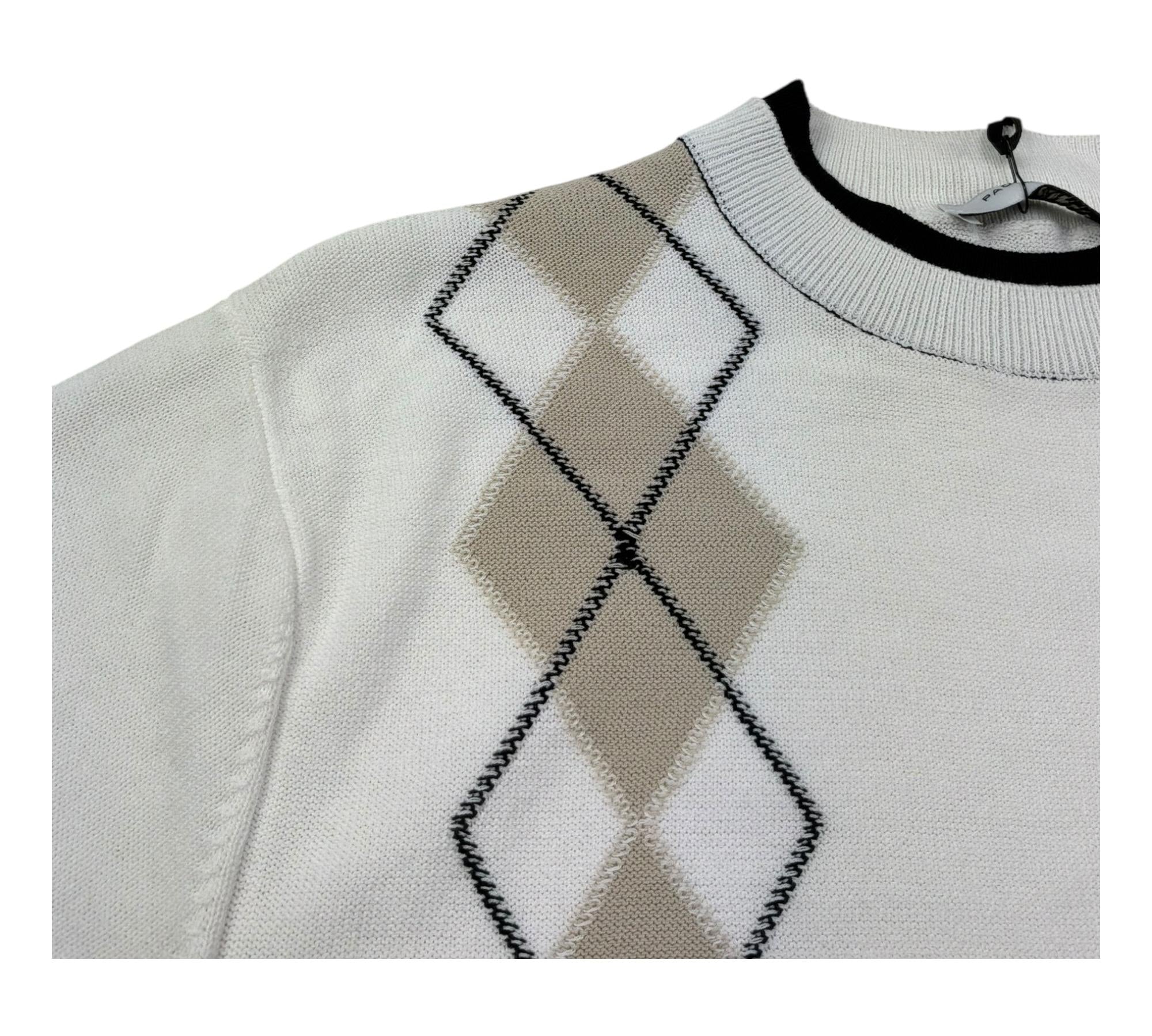 Paolo Pecora T-Shirt Girocollo Tinta Unita con Ricami In Maglia per Bambino PP4284 BIANCO PAOLO PECORA 