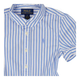Ralph Lauren Abito Mezza Manica Tinta Unita con Fantasia A Righe per Bambina 313934129002 BIANCO RALPH LAUREN 