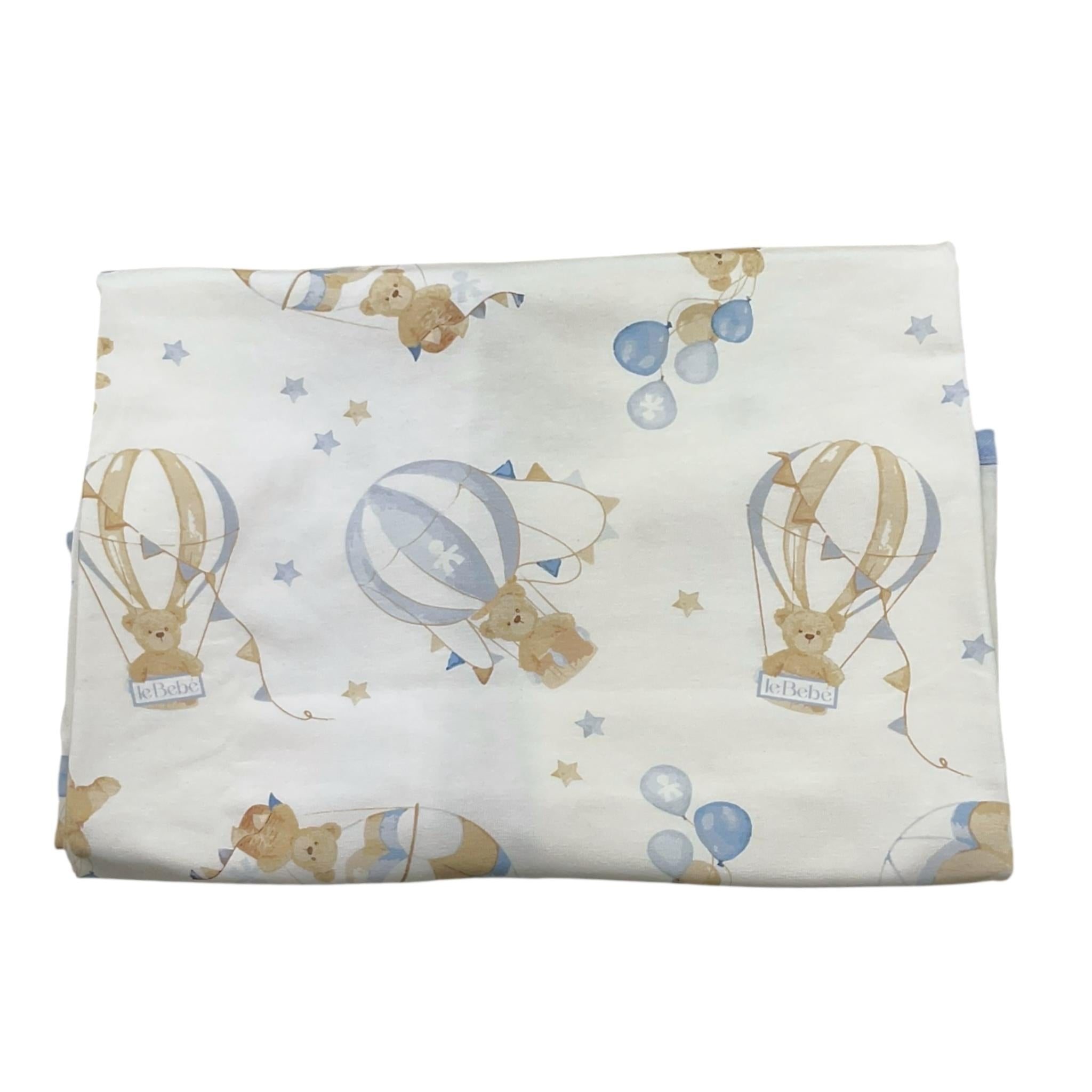 Le Bebe' Coperta Tinta Unita con Stampa per Neonato LBB48899 BIANCO LE BEBE' 