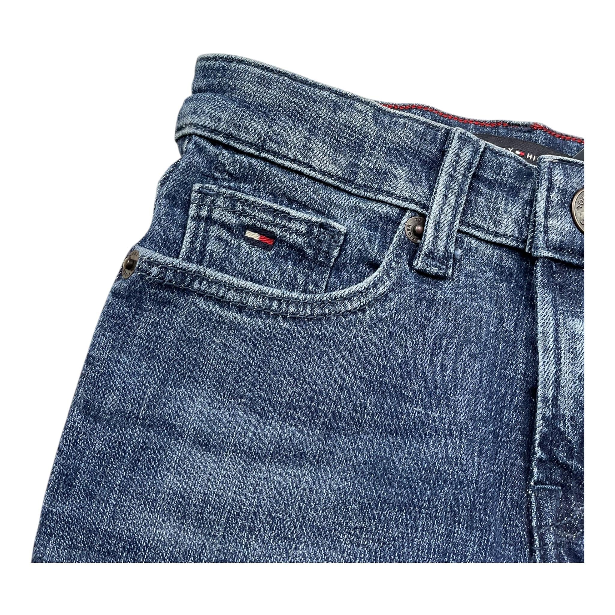 Tommy Hilfiger Bermuda In Denim Tinta Unita con Girovita Regolabile per Bambino KB0KB08133 BLU TOMMY HILFIGER 