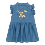 Moschino Abito Mezza Manica In Denim Tinta Unita per Neonata MDV08BX BLU MOSCHINO 