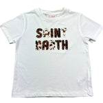 Saint Barth T-Shirt Girocollo Tinta Unita con Stampa per Bambina SB01N BIANCO SAINT BARTH 