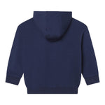 KENZO felpa chiusa con cappuccio tinta unita con stampa in contrasto Blu per Bambino K15693 BLU KENZO 