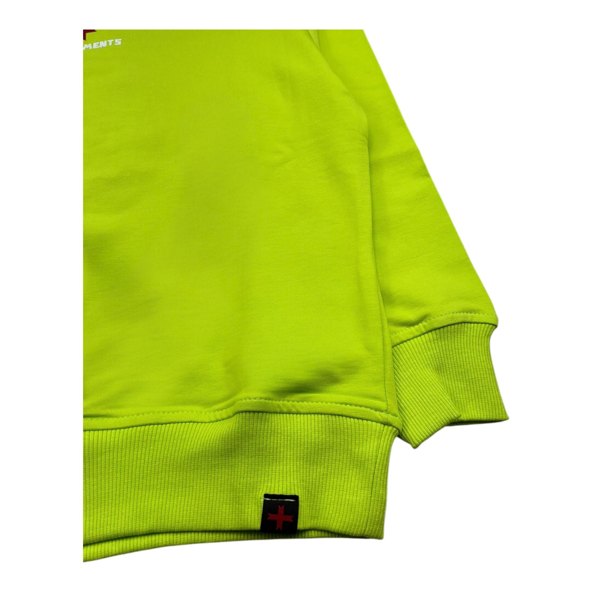 Zu+Elements Felpa Girocollo Tinta Unita con Stampa per Bambino ZU1607 VERDE ZU+ELEMENTS 