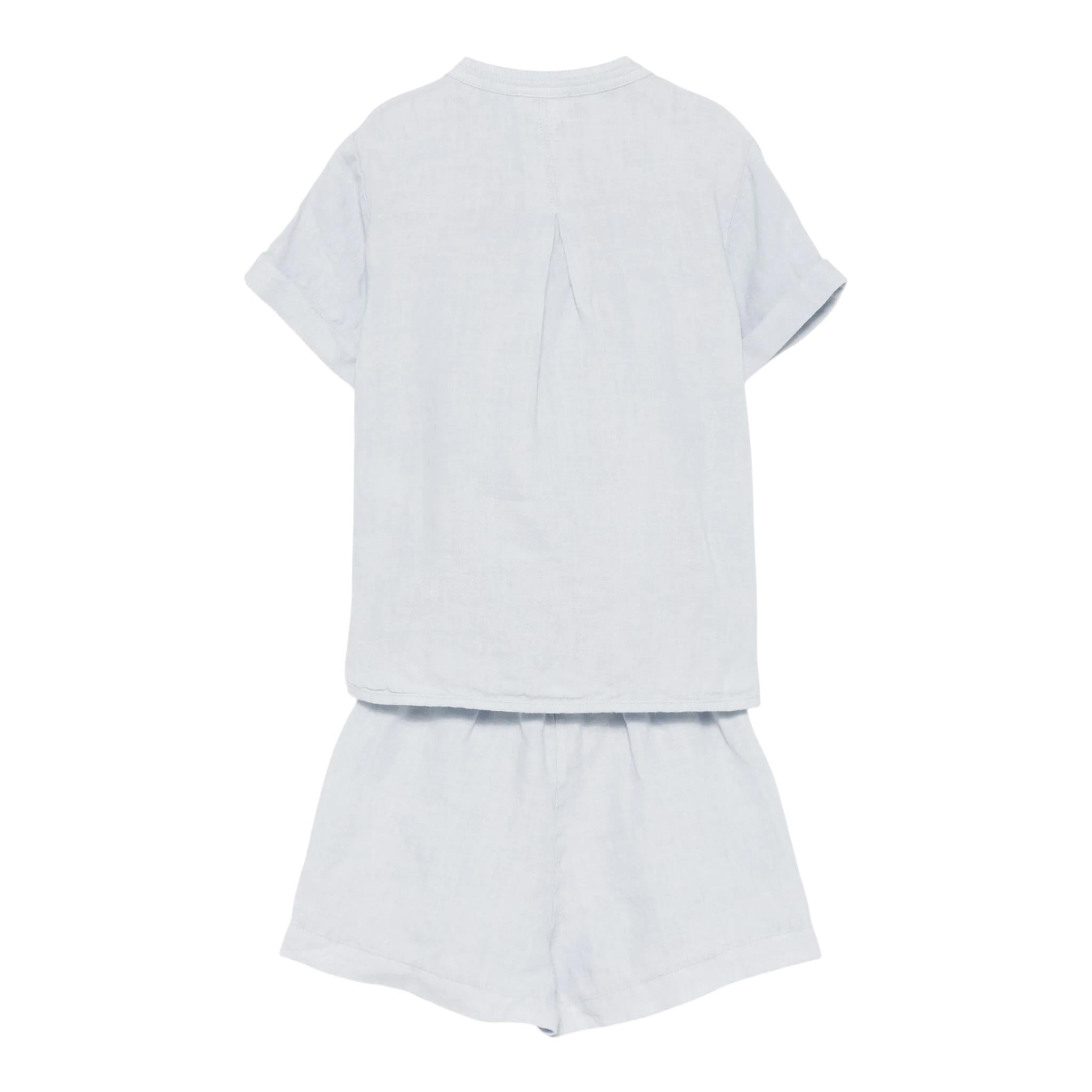 Il Gufo Completo 2 Pezzi Camicia-Bermuda Tinta Unita per Neonato P25DP517L6009 BIANCO IL GUFO 