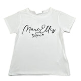 Marc Ellis T-Shirt Girocollo Tinta Unita con Stampa per Bambina JMJTS16481 BIANCO MARC ELLIS 
