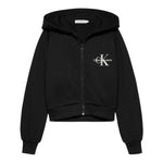 Calvin Klein Felpa con Zip E Cappuccio Tinta Unita per Bambina IG0IG02824 NERO CALVIN KLEIN 