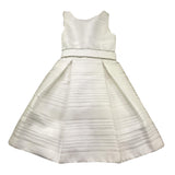 Miss Leod Abito Cerimonia Tinta Unita Giromanica per Bambina CCPE18 BIANCO MISS LEOD 