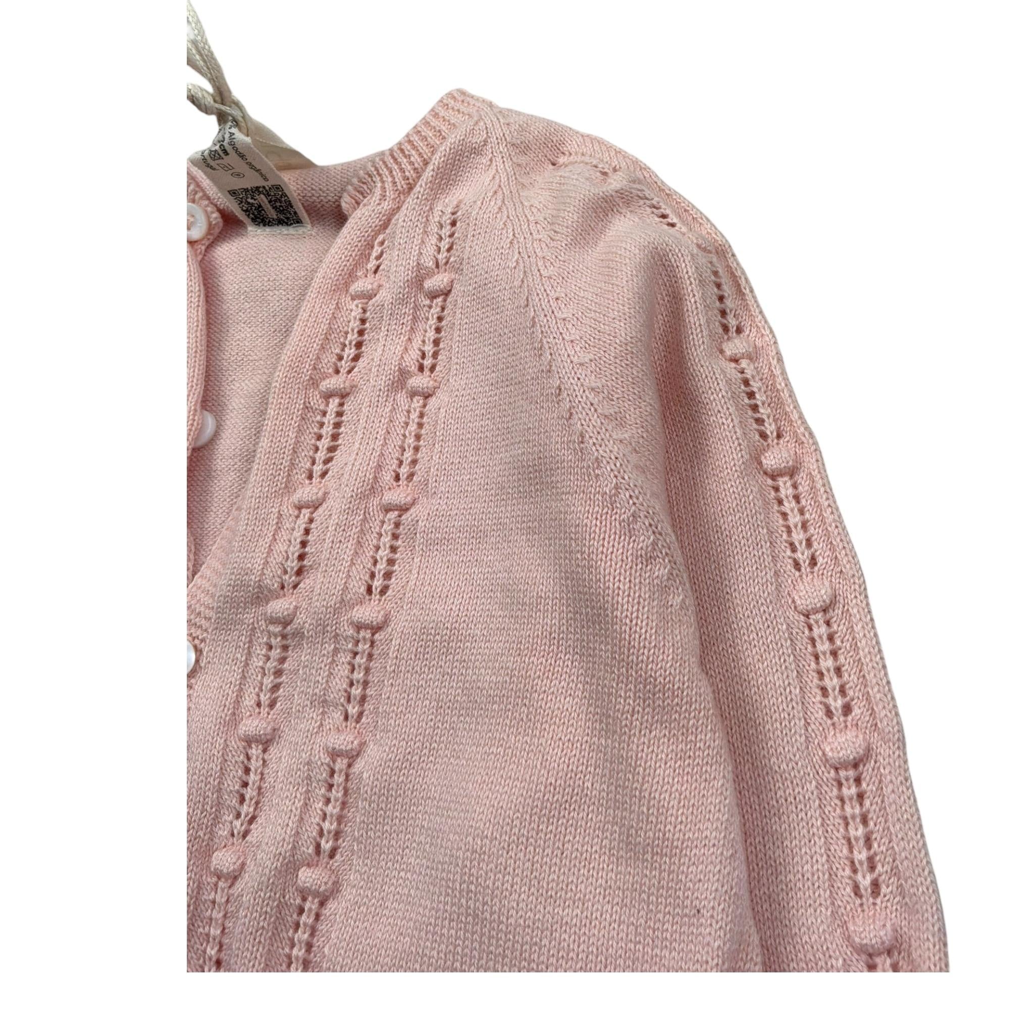 Wedoble Cardigan Tinta Unita con Ricami per Neonata V2401308AA ROSA WEDOBLE 