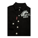 Dsquared2 Giacca In Denim Tinta Unita con Stampa per Bambino DQ2132 NERO DSQUARED2 