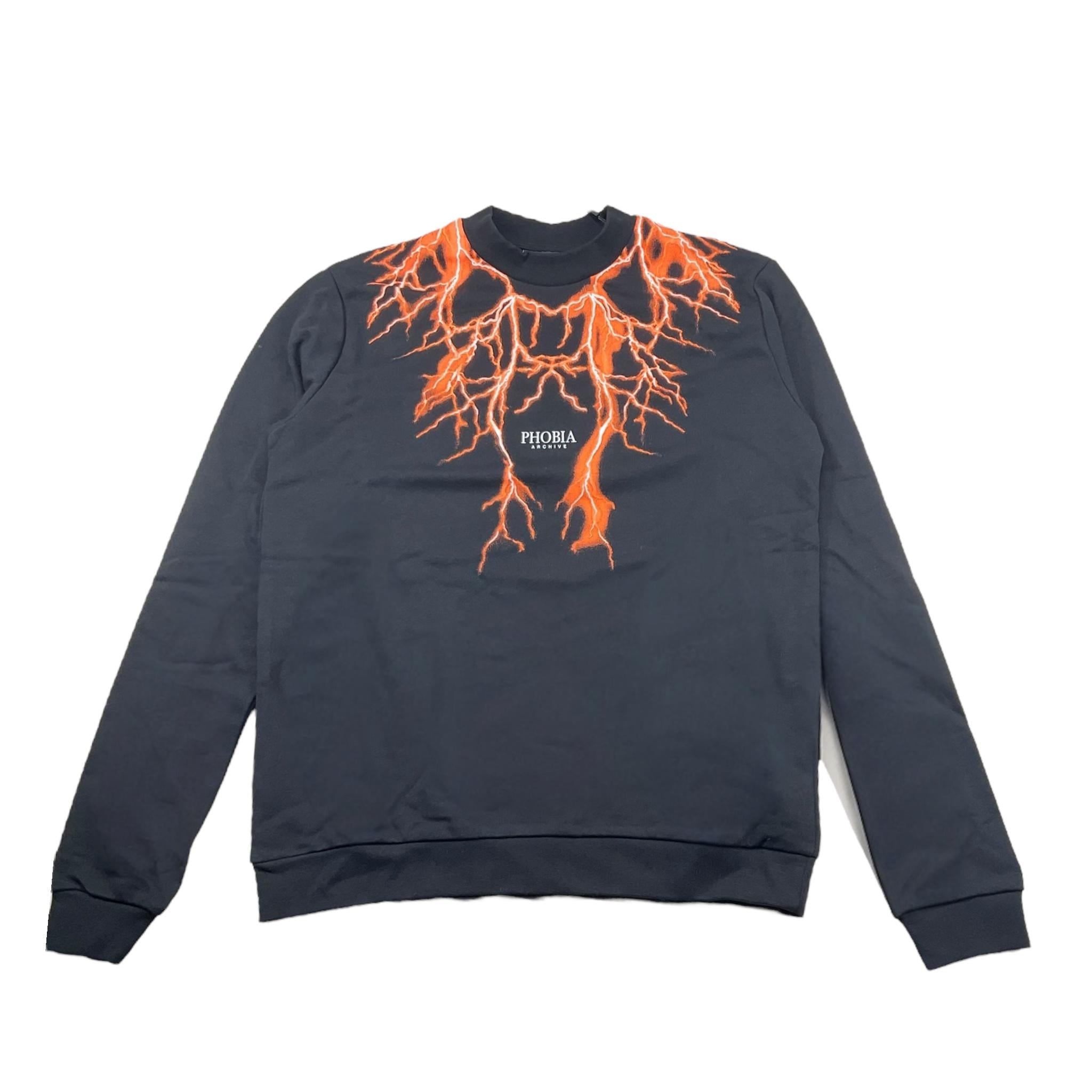 PHOBIA ARCHIVE felpa girocollo tinta unita con stampa Nero per Bambino PHK00628 NERO PHOBIA ARCHIVE 