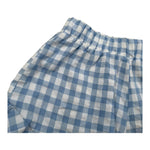 Please Short Fantasia Quadretti Bicolore per Neonata RE13273G71 BIANCO/AZZURRO PLEASE 