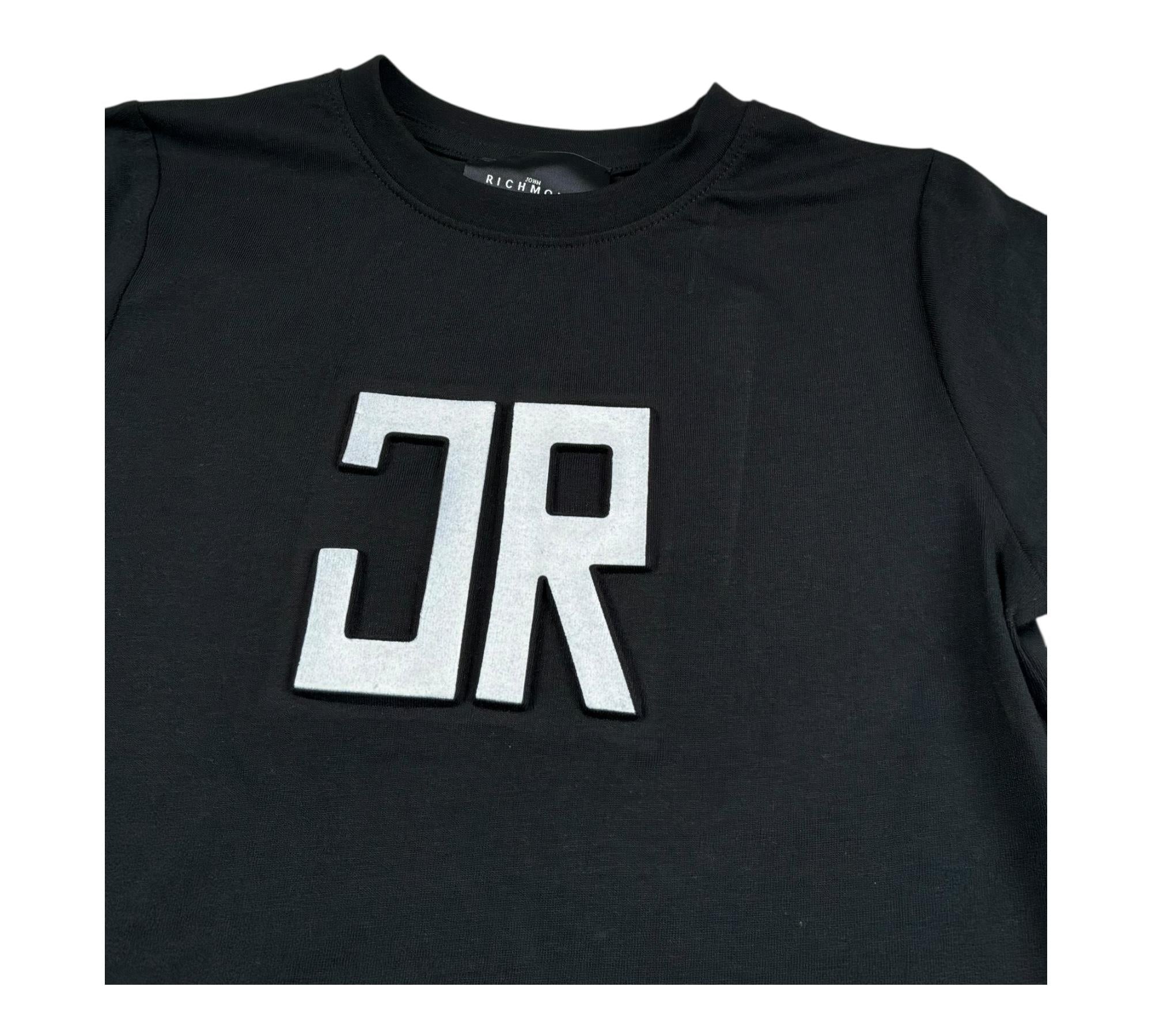 John Richmond T-Shirt Girocollo Tinta Unita con Logo per Bambino RBP26004TS NERO JOHN RICHMOND 