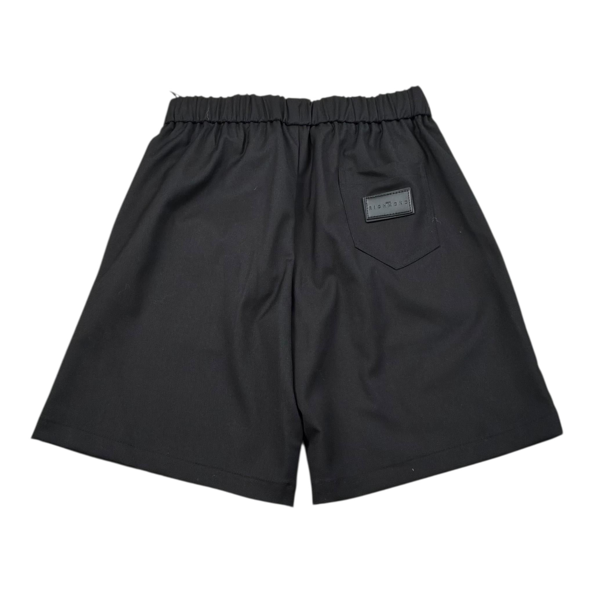 John Richmond Bermuda Tinta Unita con Elastico In Vita per Bambino RBP26242BE NERO JOHN RICHMOND 