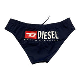 Diesel Costume Mutanda Tinta Unita con Stampa per Bambino 00J49H BLU DIESEL 