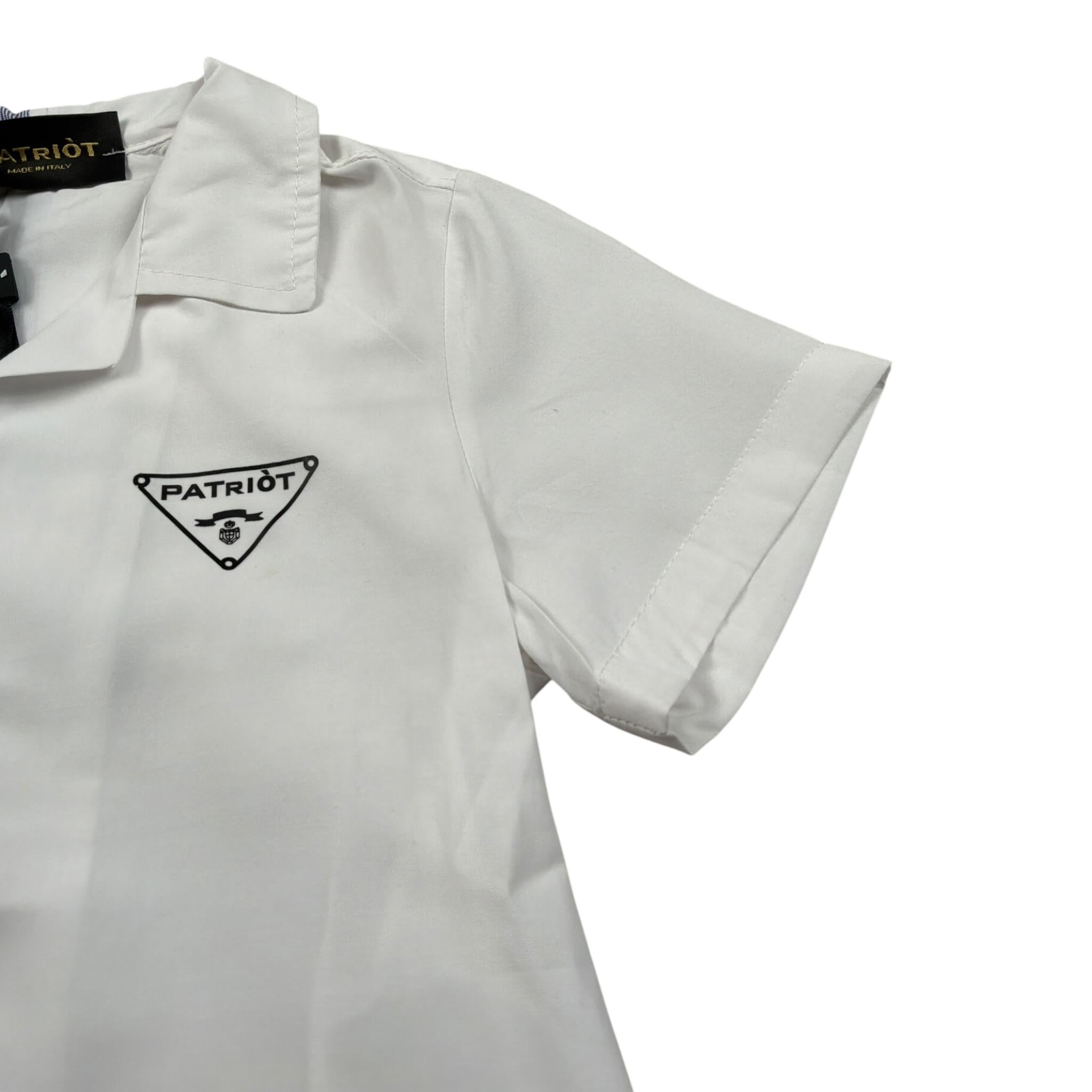 Patriot Camicia Mezza Manica Fantasia A Righe Bianco per Neonato 00814 BIANCO PATRIOT 