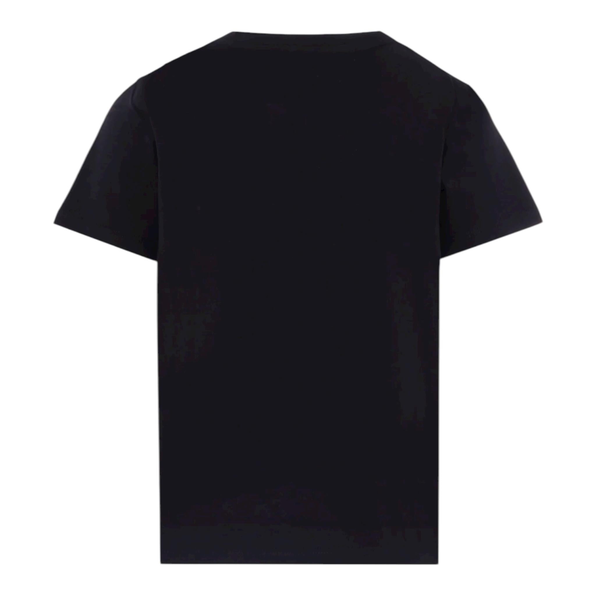 Balmain T-Shirt Girocollo Tinta Unita con Stampa per Bambino BT8P41X NERO BALMAIN 
