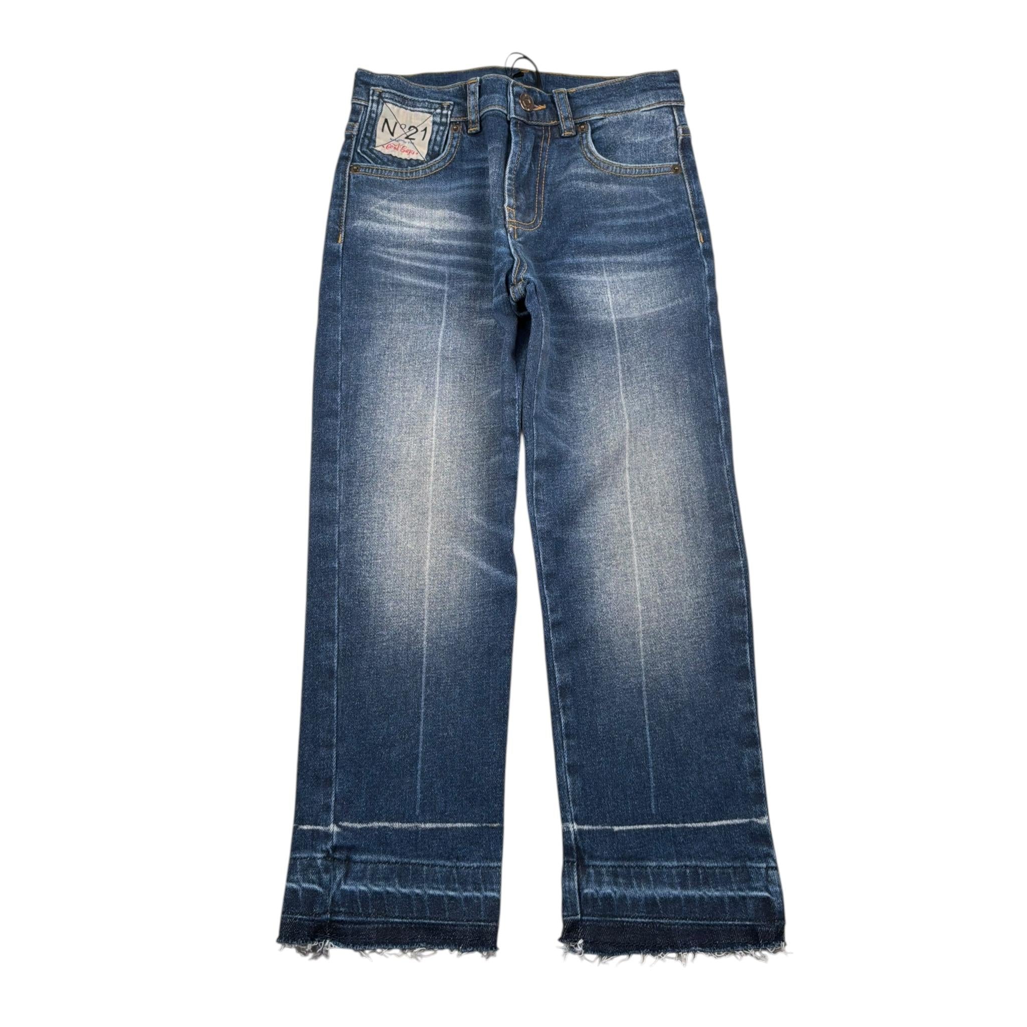 N°21 Jeans Tinta Unita con Girovita Regolabile per Bambino N2101I BLU N°21 