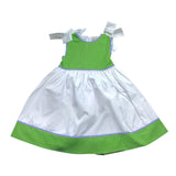 Ilfarobimbi Abito Tinta Unita Giromanica con Fiocchi per Neonata IFB50585 VERDE ILFAROBIMBI 