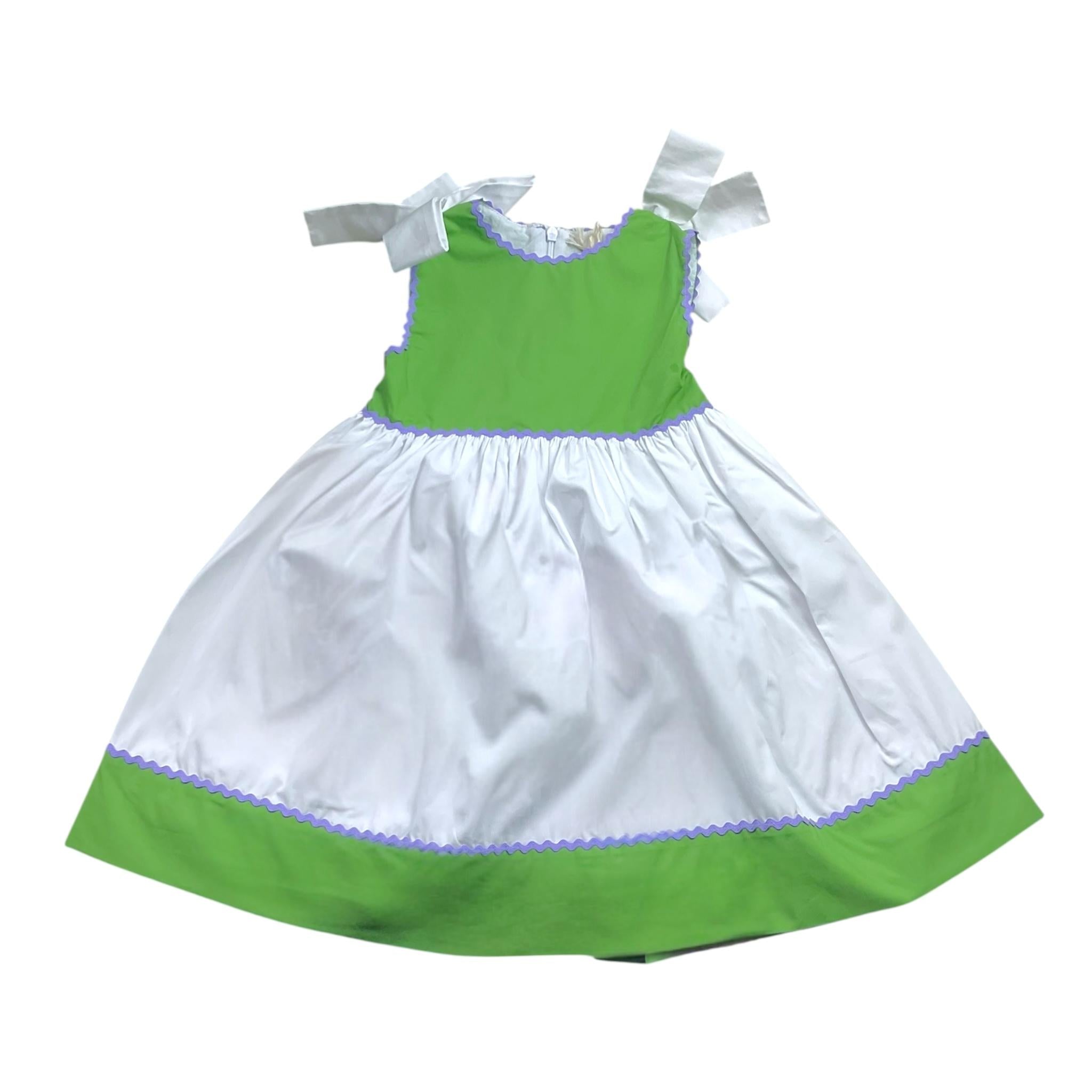 Ilfarobimbi Abito Tinta Unita Giromanica con Fiocchi per Neonata IFB50585 VERDE ILFAROBIMBI 