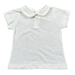 Lalalu' T-Shirt Tinta Unita con Colletto per Neonata TSL11P BIANCO LALALU' 