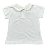 Lalalu' T-Shirt Tinta Unita con Colletto per Neonata TSL11P BIANCO LALALU' 
