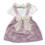 La Stupenderia Completo 2 Pezzi Body-Salopette Bicolore per Neonata TBCT544 BIANCO/ROSA LA STUPENDERIA 