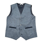 Over-D Gilet Tinta Unita con Bottoni E Fantasia A Righe per Bambino OK1105SGL BLU OVER-D 
