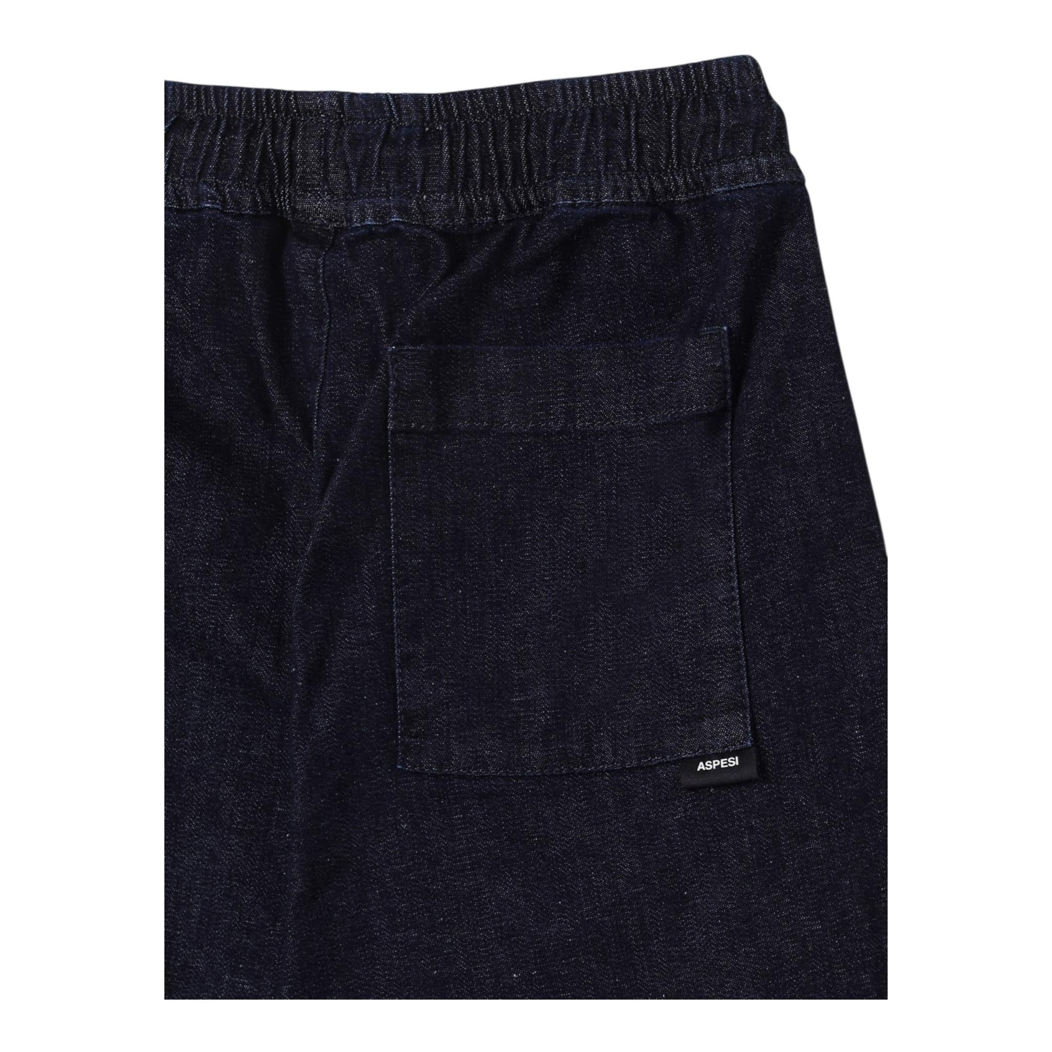 Aspesi Pantalone Tinta Unita con Elastico In Vita In Denim per Bambino S25050PLJ0050 BLU ASPESI 