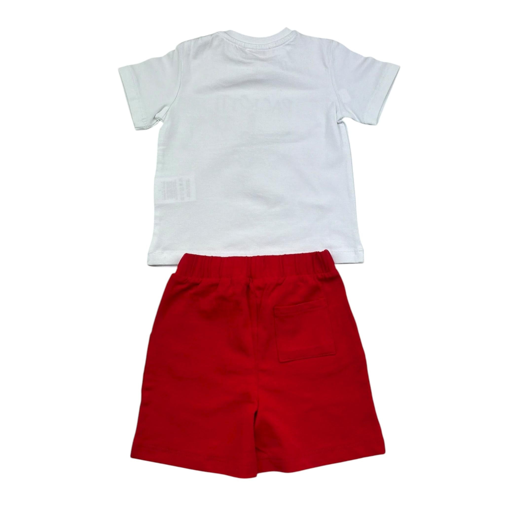 Iceberg Completo 2 Pezzi T-Shirt-Bermuda per Neonato CCP5101N BIANCO/ROSSO ICEBERG 