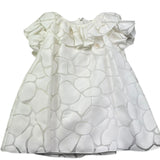 Le Bebe Abito Mezza Manica Tinta Unita con Colletto per Neonata LBG6386 BIANCO LE BEBE 