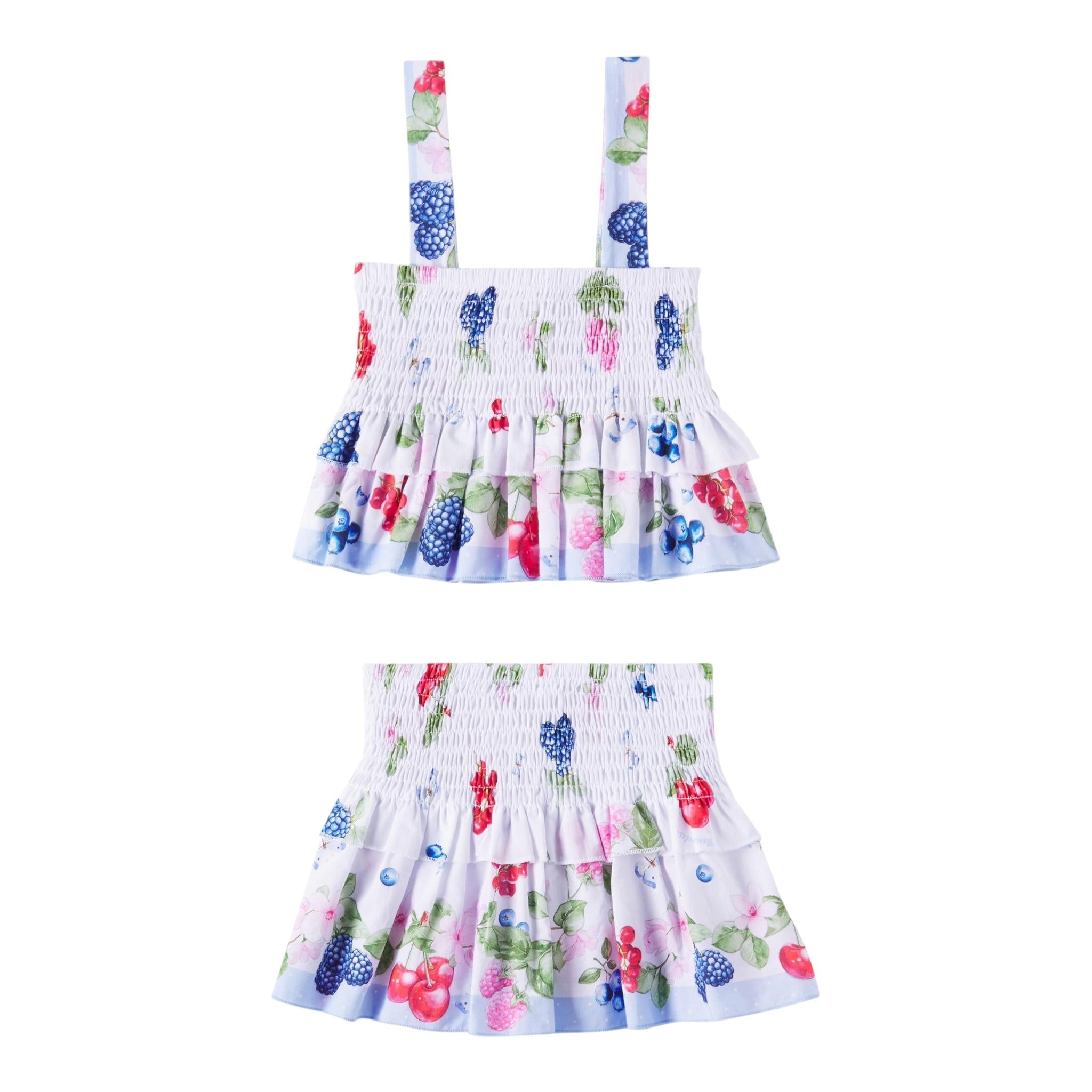 Monnalisa Completo 2 Pezzi Top-Gonna per Bambina 19E079 BIANCO MONNALISA 