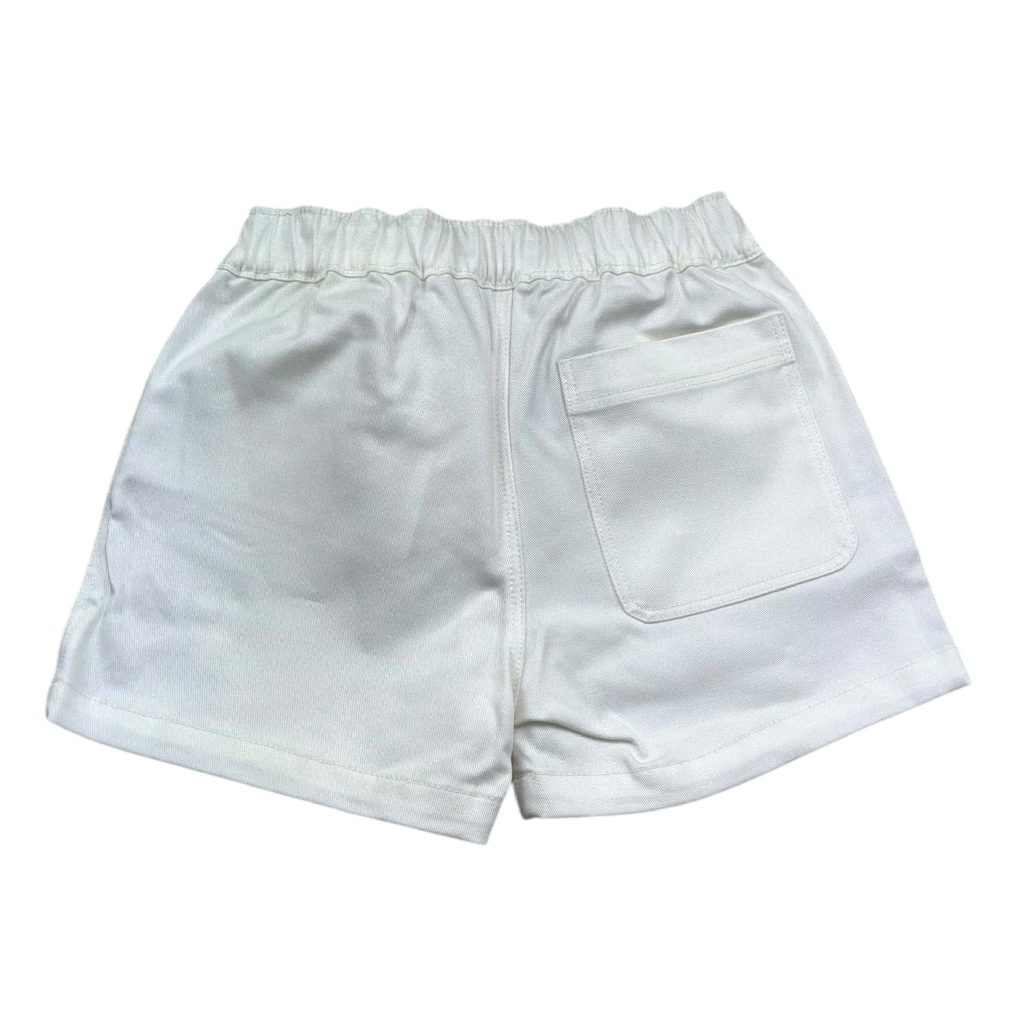 Moschino Bermuda Tinta Unita con Logo  per Neonato MUQ018X BIANCO MOSCHINO 