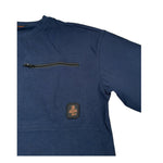 Refrigiwear T-Shirt Girocollo Tinta Unita con Taschino per Bambino 116TRMJS25 BLU REFRIGIWEAR 