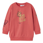 NAME IT abito tinta unita modello felpa con stampa Salmone per Bambina 132330433 SALMONE NAME IT 