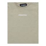 Dsquared2 T-Shirt Girocollo Tinta Unita con Stampa per Bambino DQ2853J BEIGE DSQUARED2 
