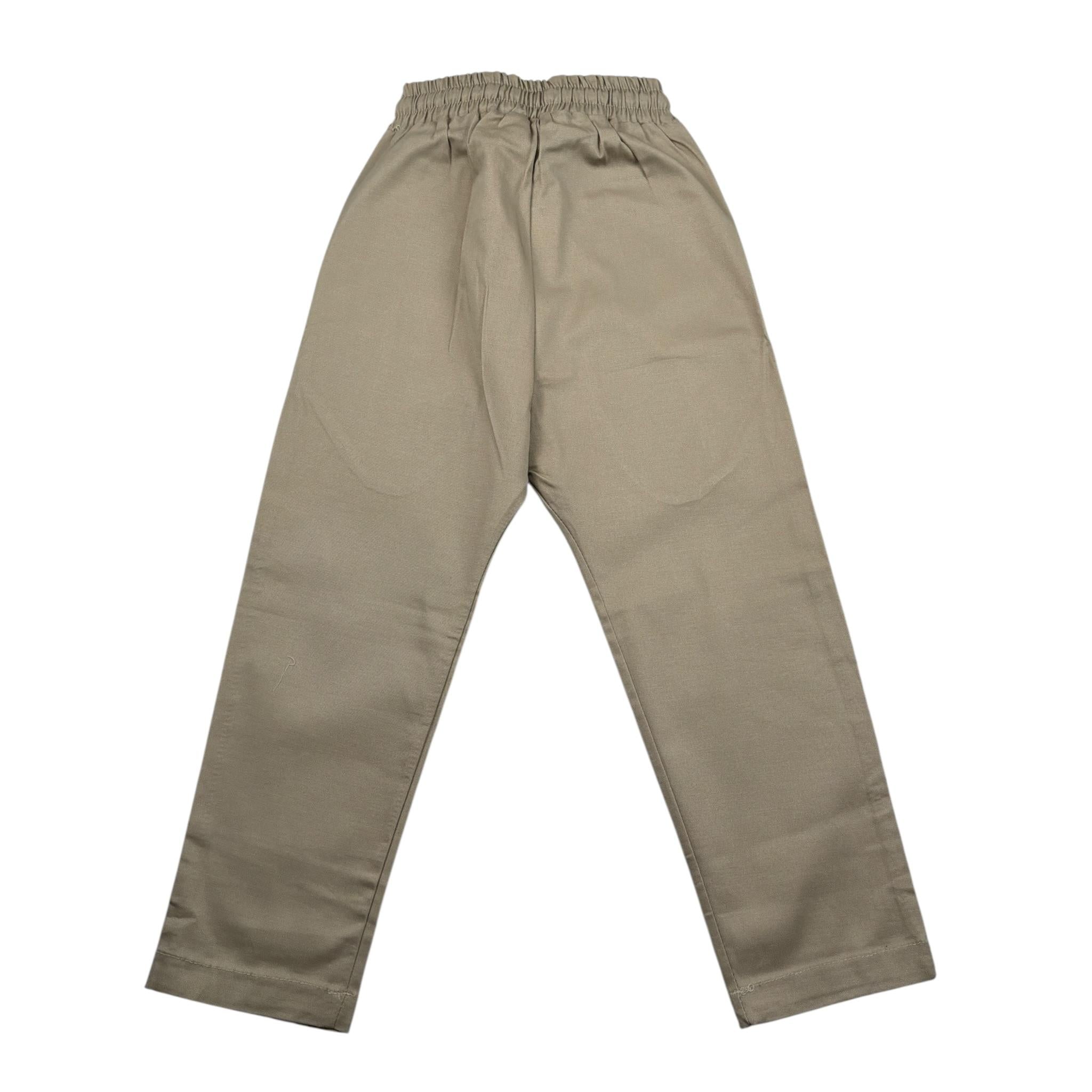Numbers Pantalone tinta unita con Elastico In Vita Beige per Bambino RS228 BEIGE NUMBERS 
