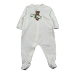 Moschino Tutina Manica Lunga Tinta Unita con Logo per Neonato MOY05L PANNA MOSCHINO 