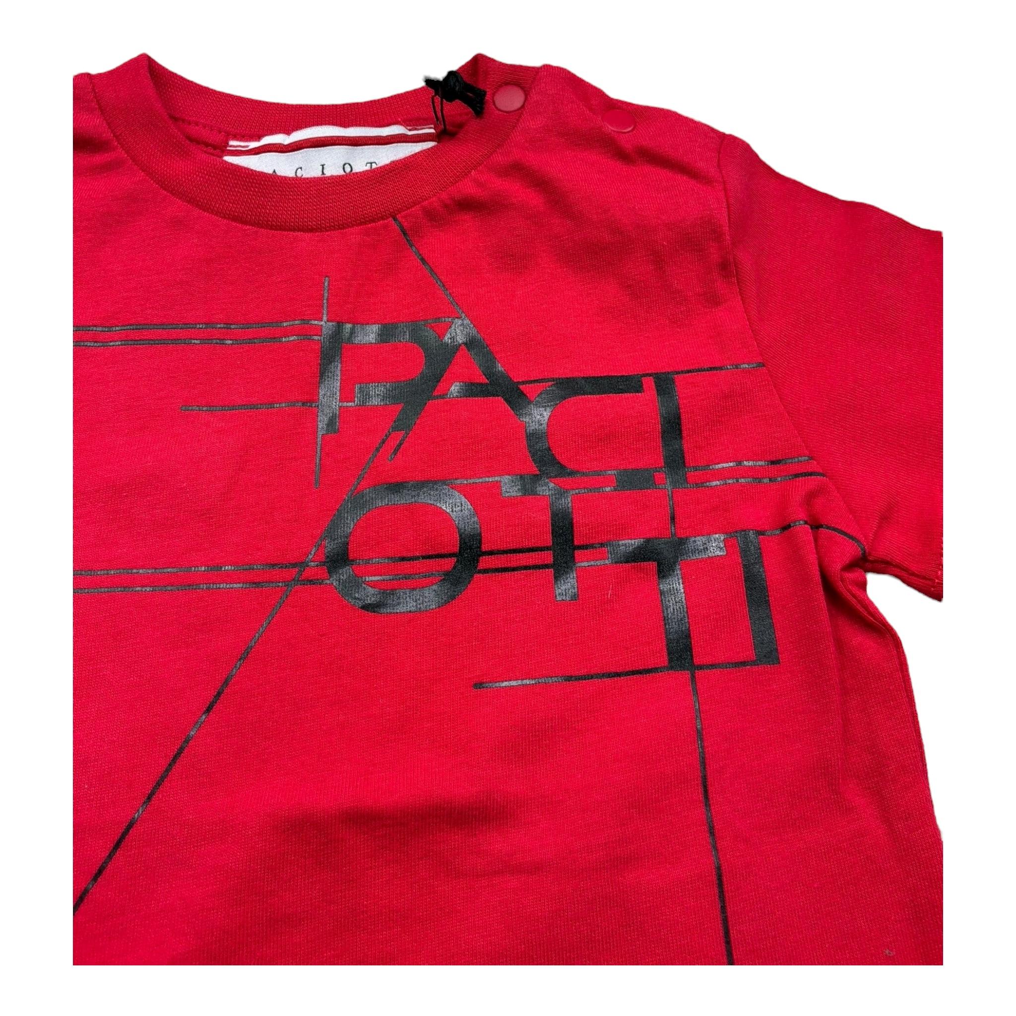 Cesare Paciotti T-Shirt Girocollo Tinta Unita con Stampa per Neonato TSP5165BXX ROSSO CESARE PACIOTTI 