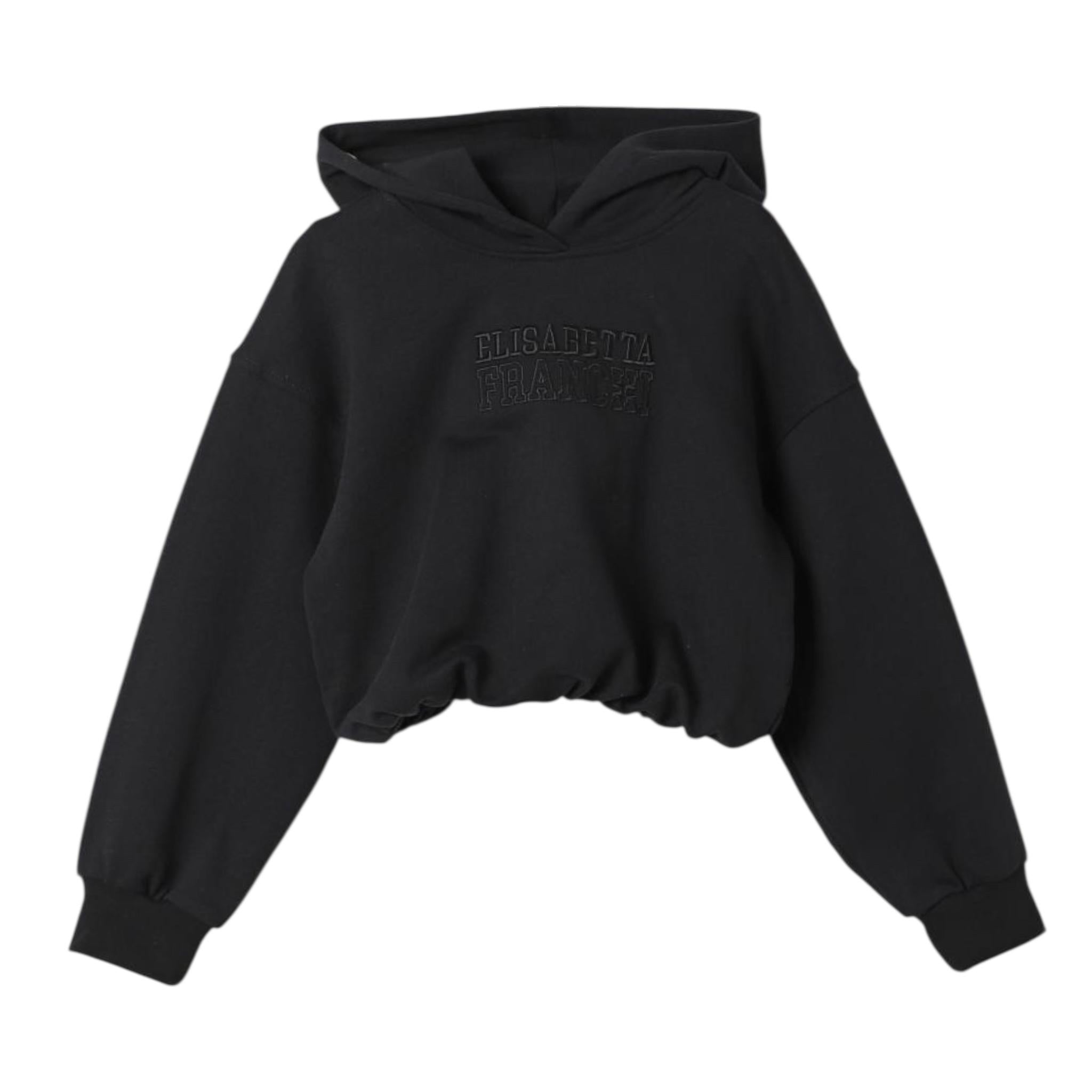 ELISABETTA FRANCHI felpa tinta unita con cappuccio Nero per Bambina EFFE134X NERO ELISABETTA FRANCHI 