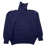 OFFICINA MILANESE maglia tinta unita collo alto Blu per Bambino 34NK664 BLU OFFICINA MILANESE 