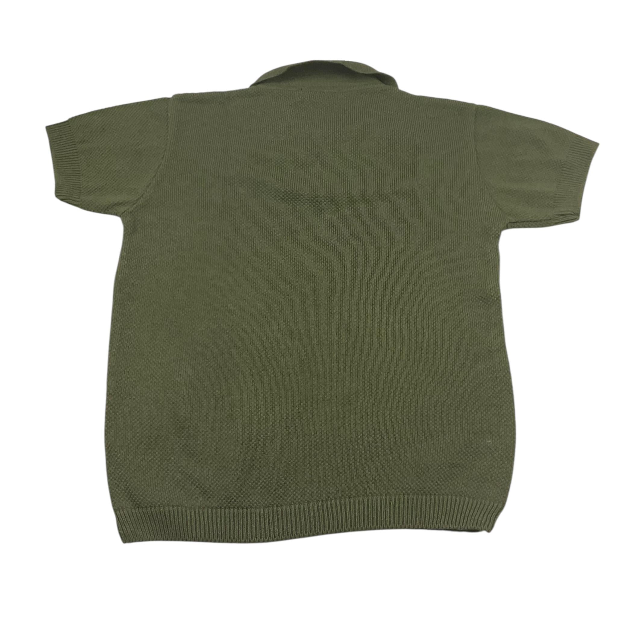 Emanuel Pris T-Shirt In Maglia Mezza Manica Tinta Unita per Bambino ETS3143R VERDE EMANUEL PRIS 
