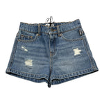 Moschino Short Tinta Unita con Elastico In Vita per Bambina HDQ01OX BLU MOSCHINO 