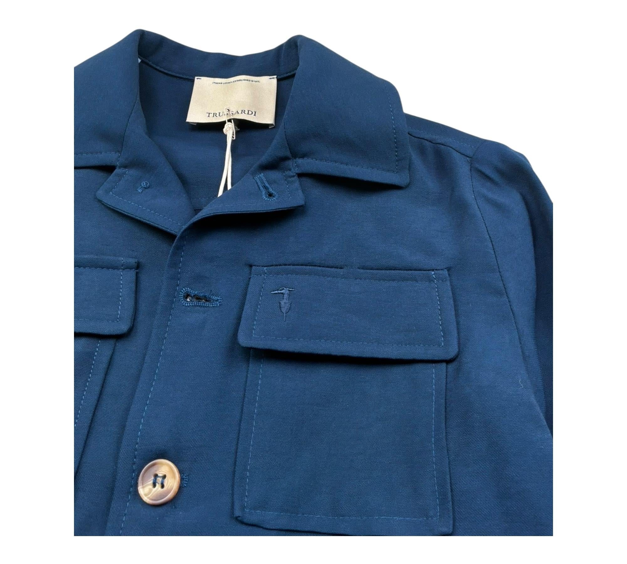 Trussardi Giacca Tinta Unita con Tasconi per Bambino TBP26062GC BLU TRUSSARDI 