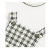 Il Gufo Completo 2 Pezzi T-Shirt-Salopette per Neonato P25DP469C3161 BIANCO/VERDE IL GUFO 