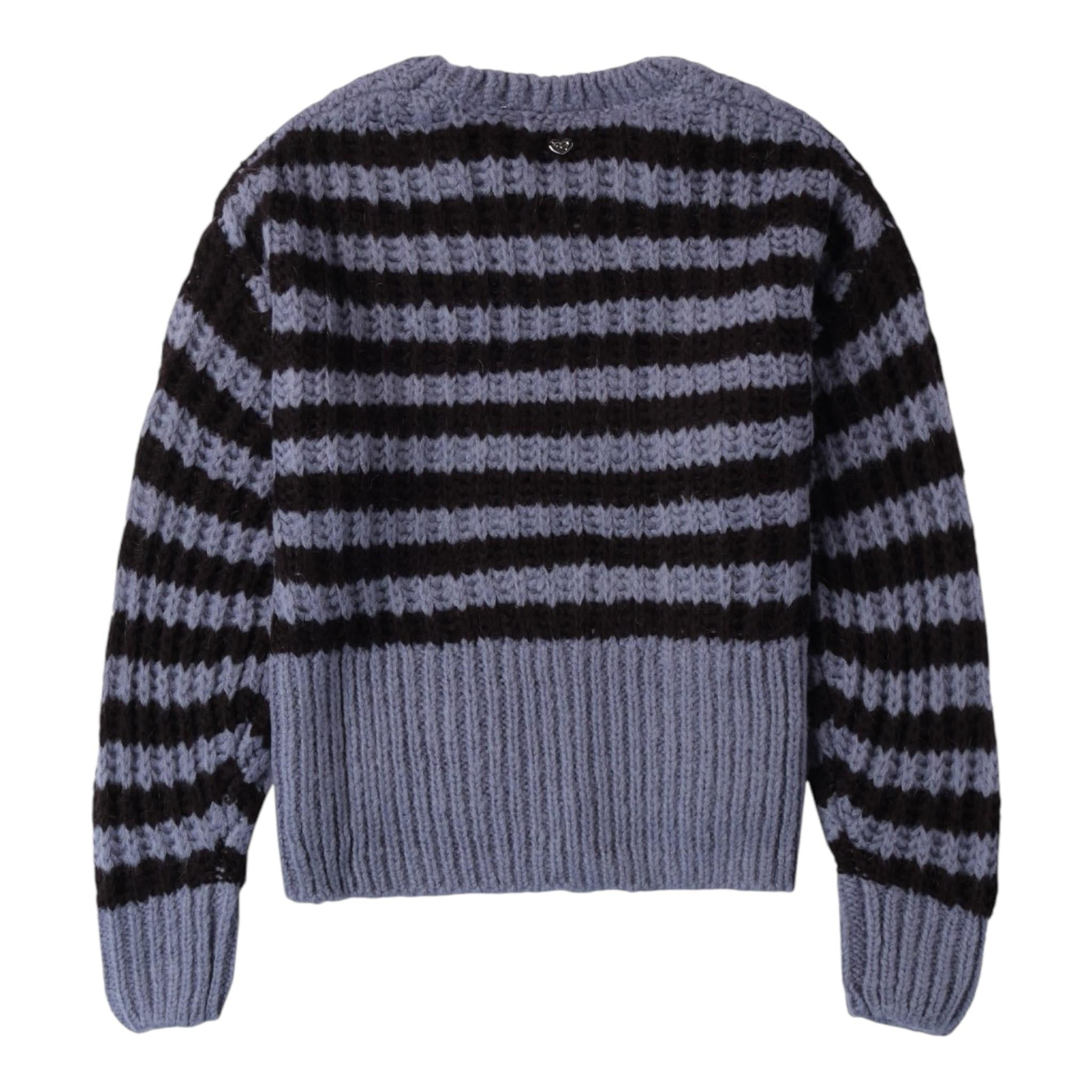 SARABANDA maglia girocollo bicolore fantasia a righe Blu/nero per Bambina A774 BLU/NERO SARABANDA 