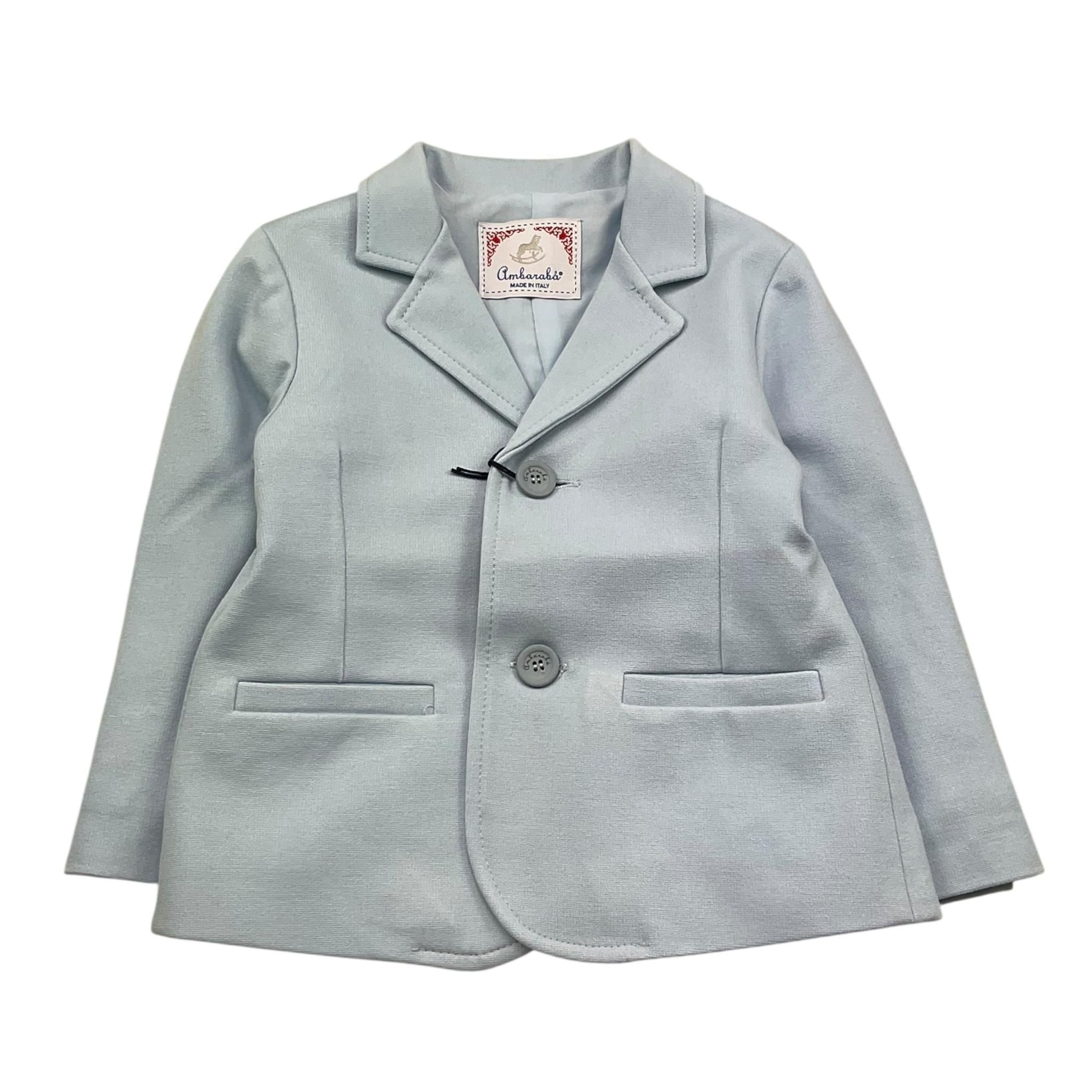 Ambaraba Giacca Tinta Unita con Papillon per Neonato FM36199 AZZURRO AMBARABA 