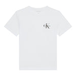 Calvin Klein T-Shirt Girocollo Tinta Unita con Stampa per Bambino IU0IU00624 BIANCO CALVIN KLEIN 