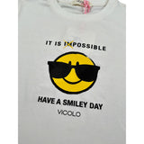 Vicolo T-Shirt Girocollo tinta unita con Stampa Panna per Bambina 3146M0753 PANNA VICOLO 