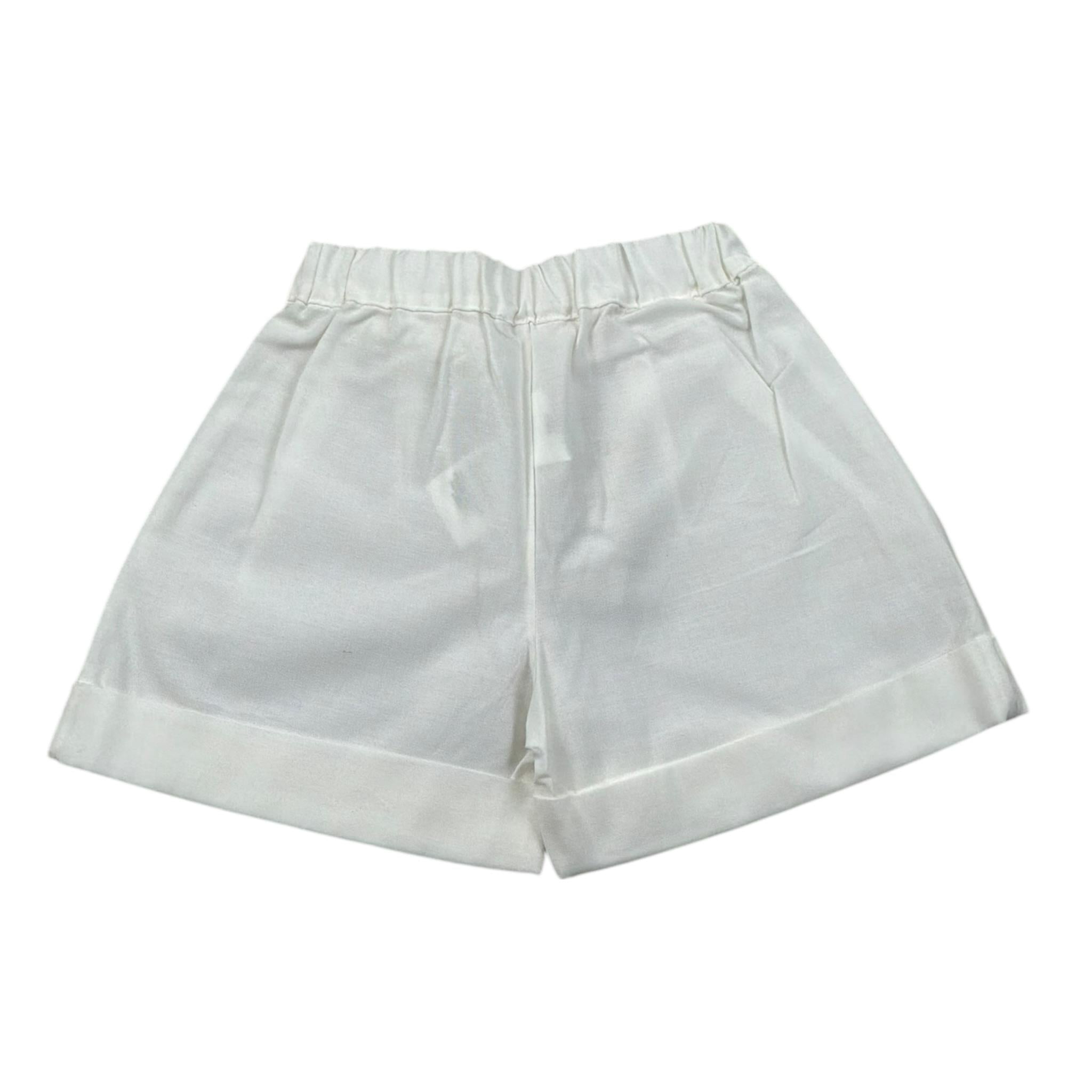 Le Bebe Bermuda Tinta Unita con Elastico In Vita per Neonato LBG5827 PANNA LE BEBE 